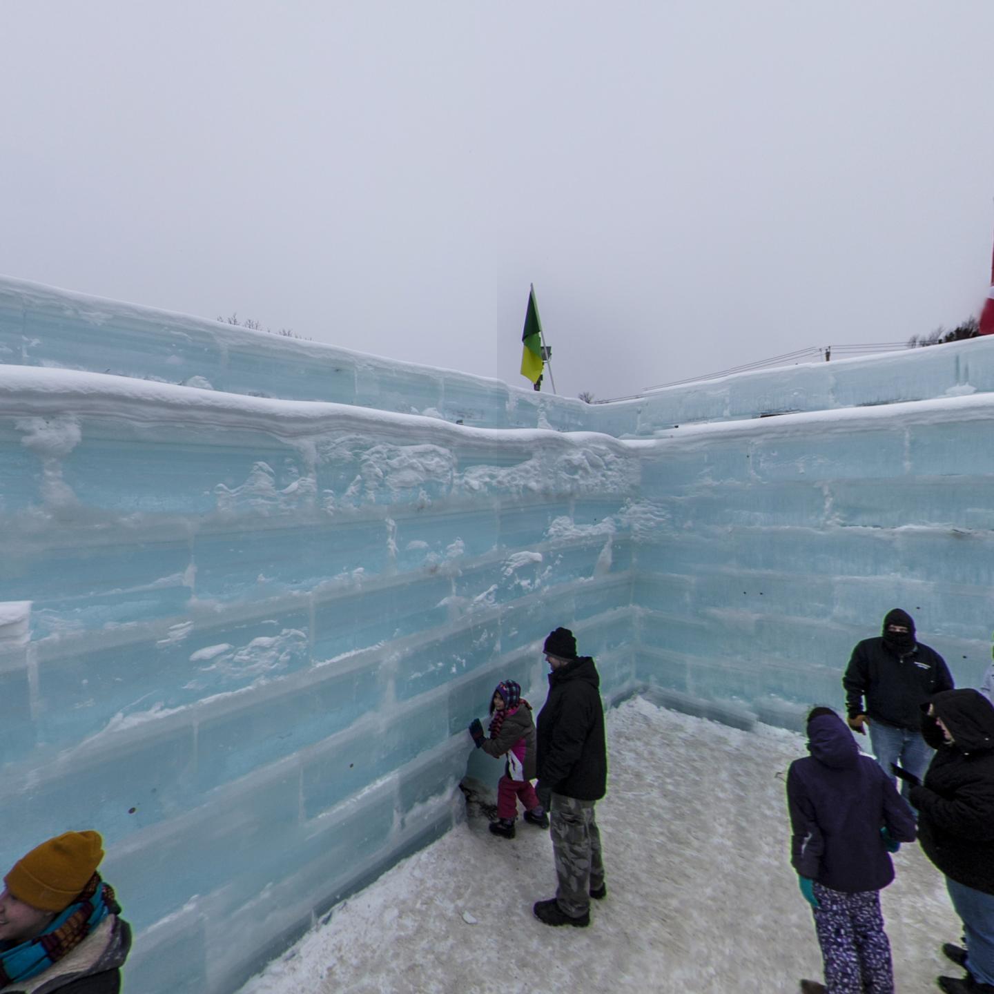 Saranac Lake Winter Carnival Ice Palace Inside Adirondacks Usa