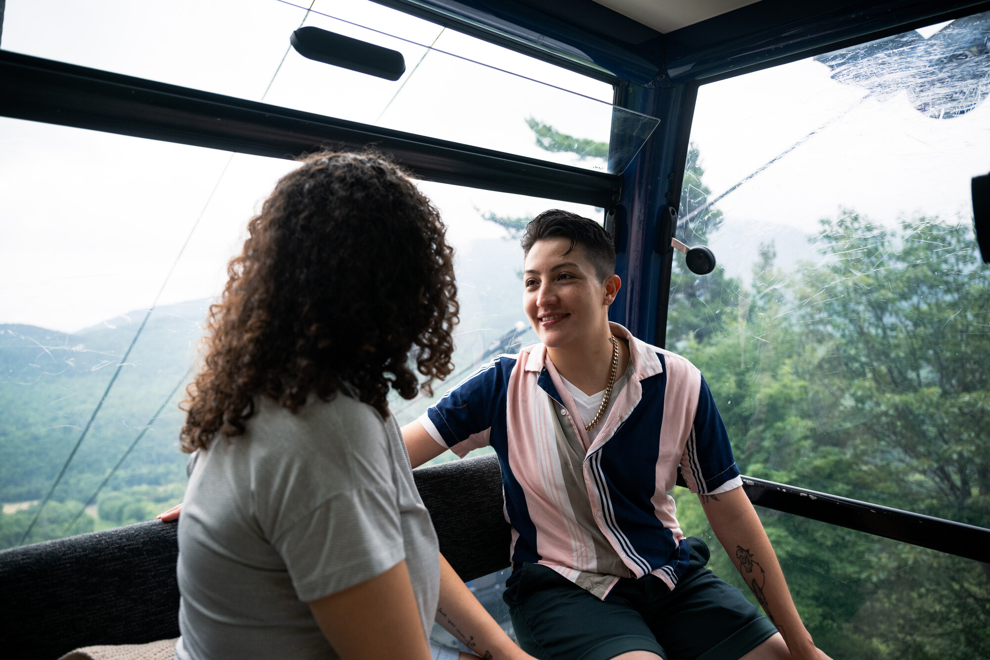 Gondola ride at Whiteface Mountain