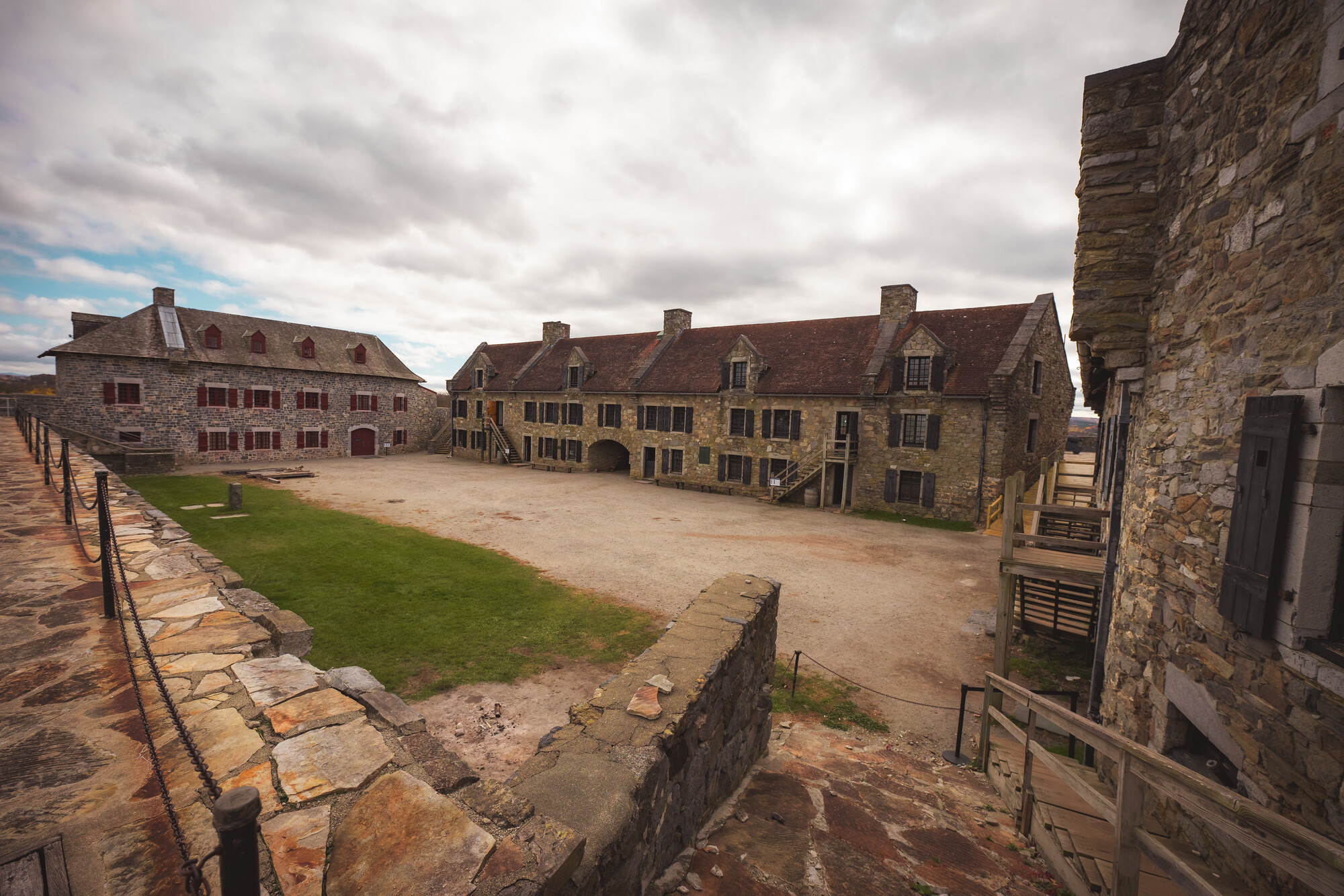 The courtyard at Fort Ticonderoga
