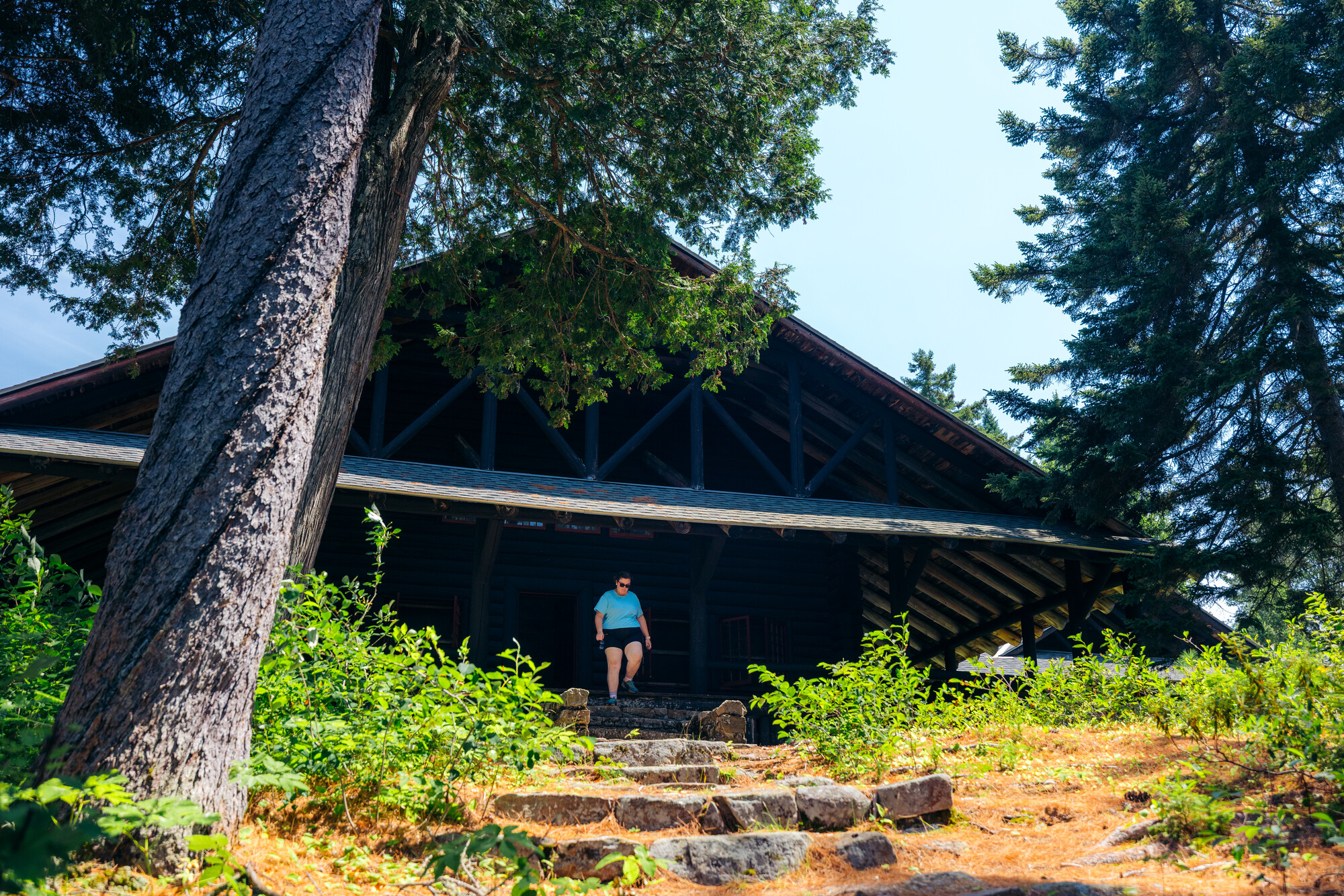 A women at Great Camp Santanoni