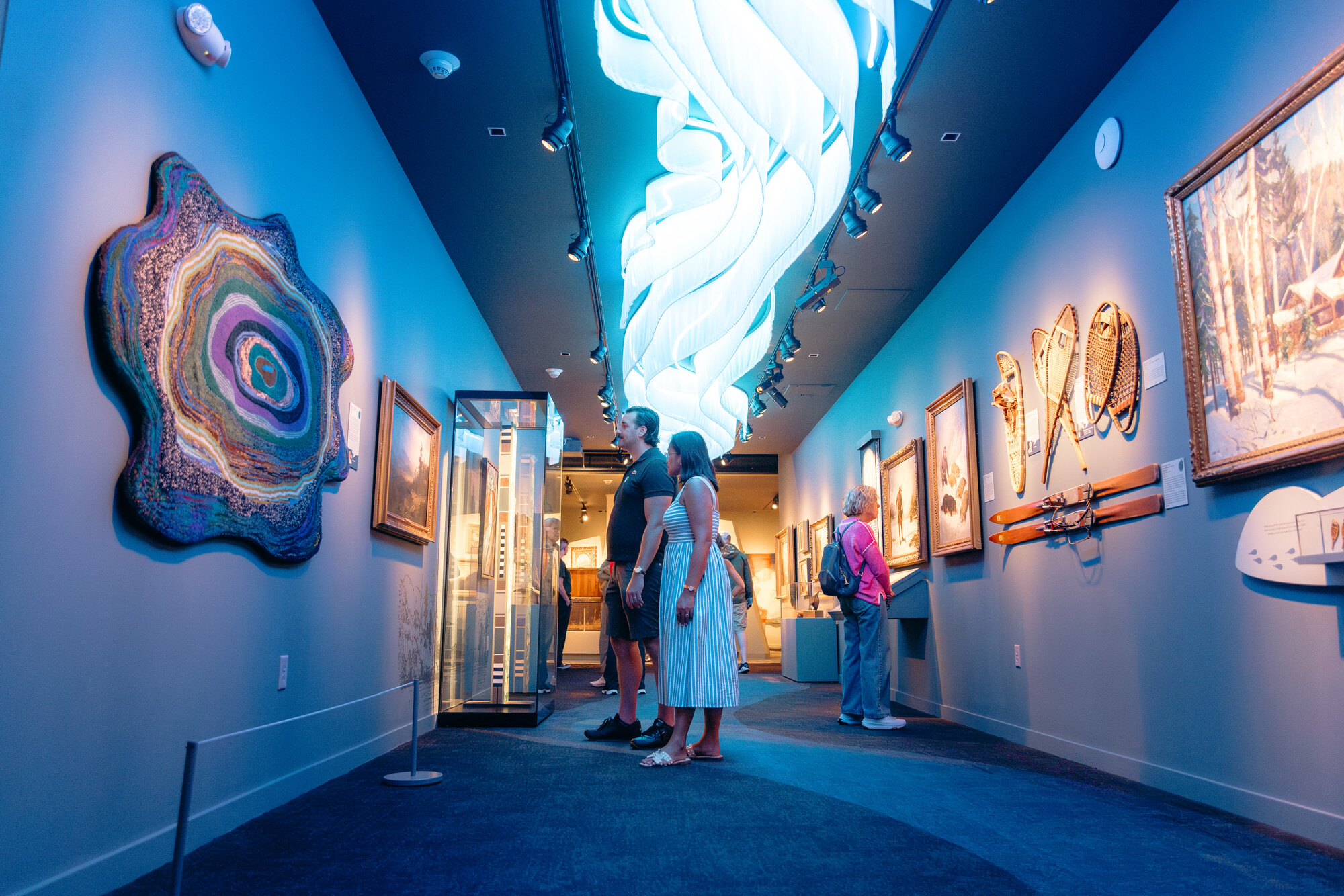 People at the Adirondack Experienec, Museum on Blue Mountain Lake