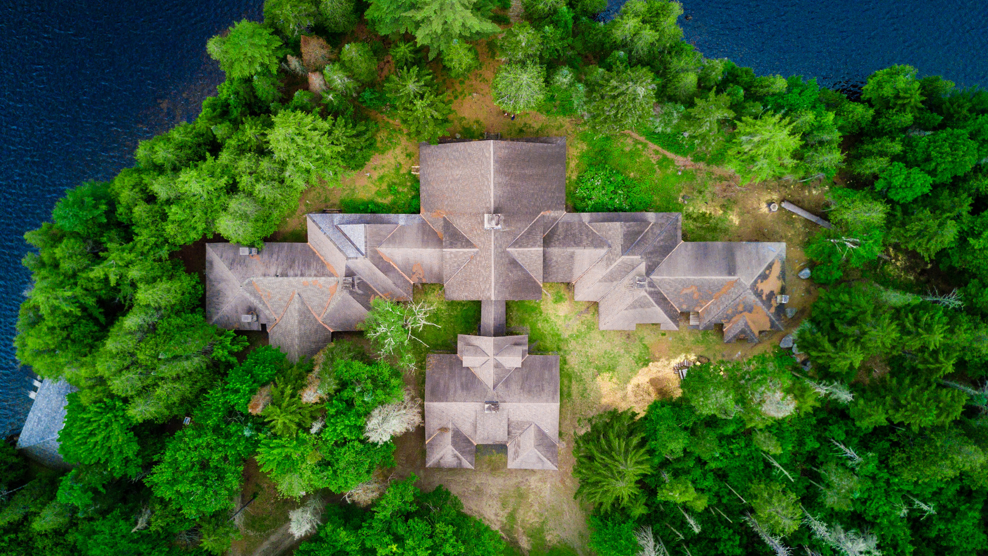 Great Camp Santanoni from the air