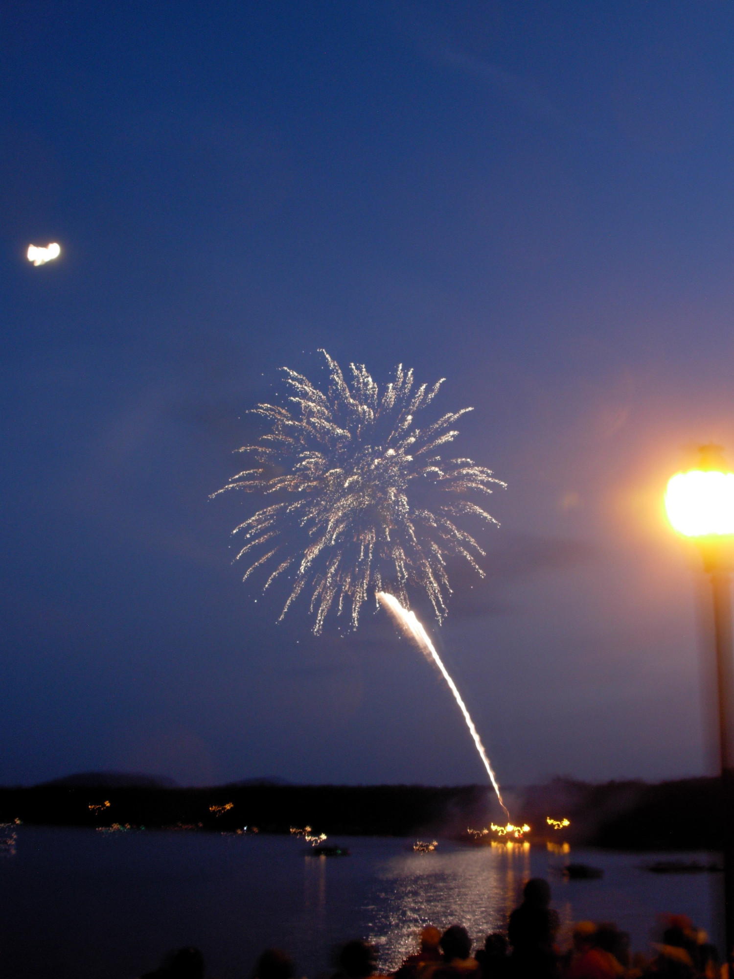 Fireworks on a lake