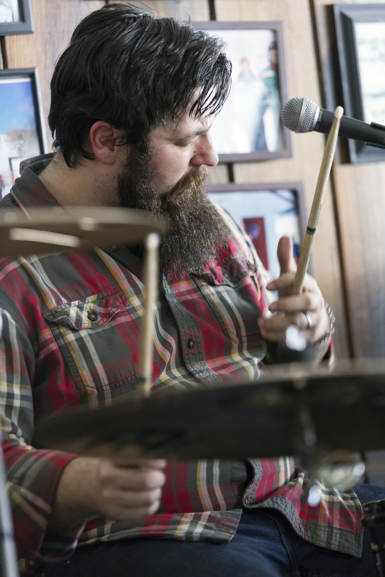 A man playing the drums