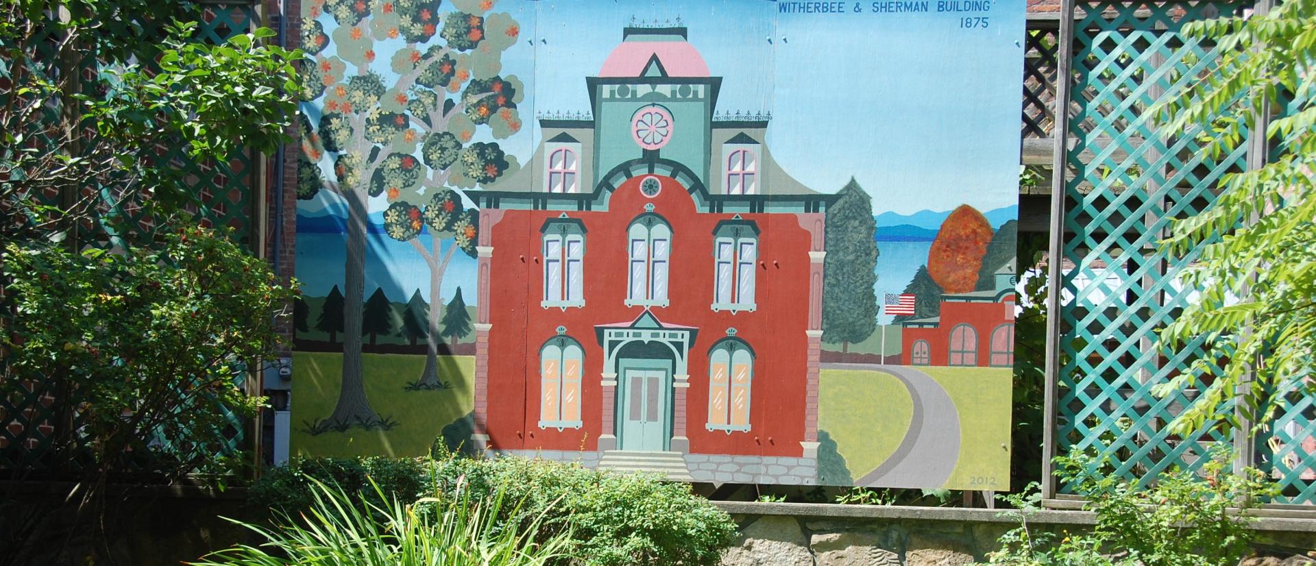 A school house mural
