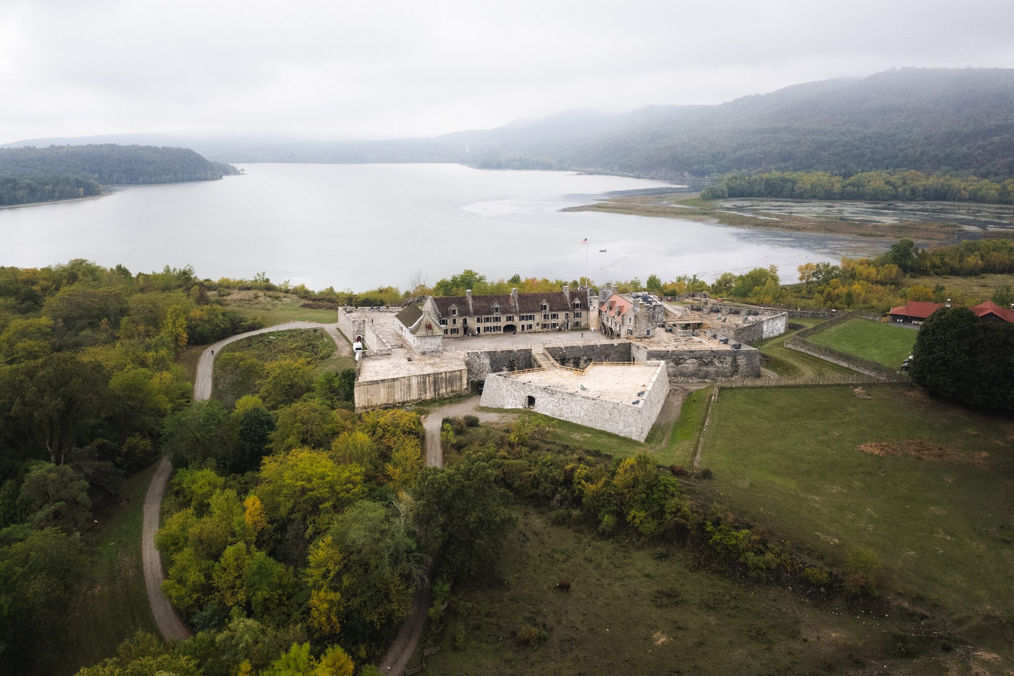 Fort Ticonderoga seen from the sky