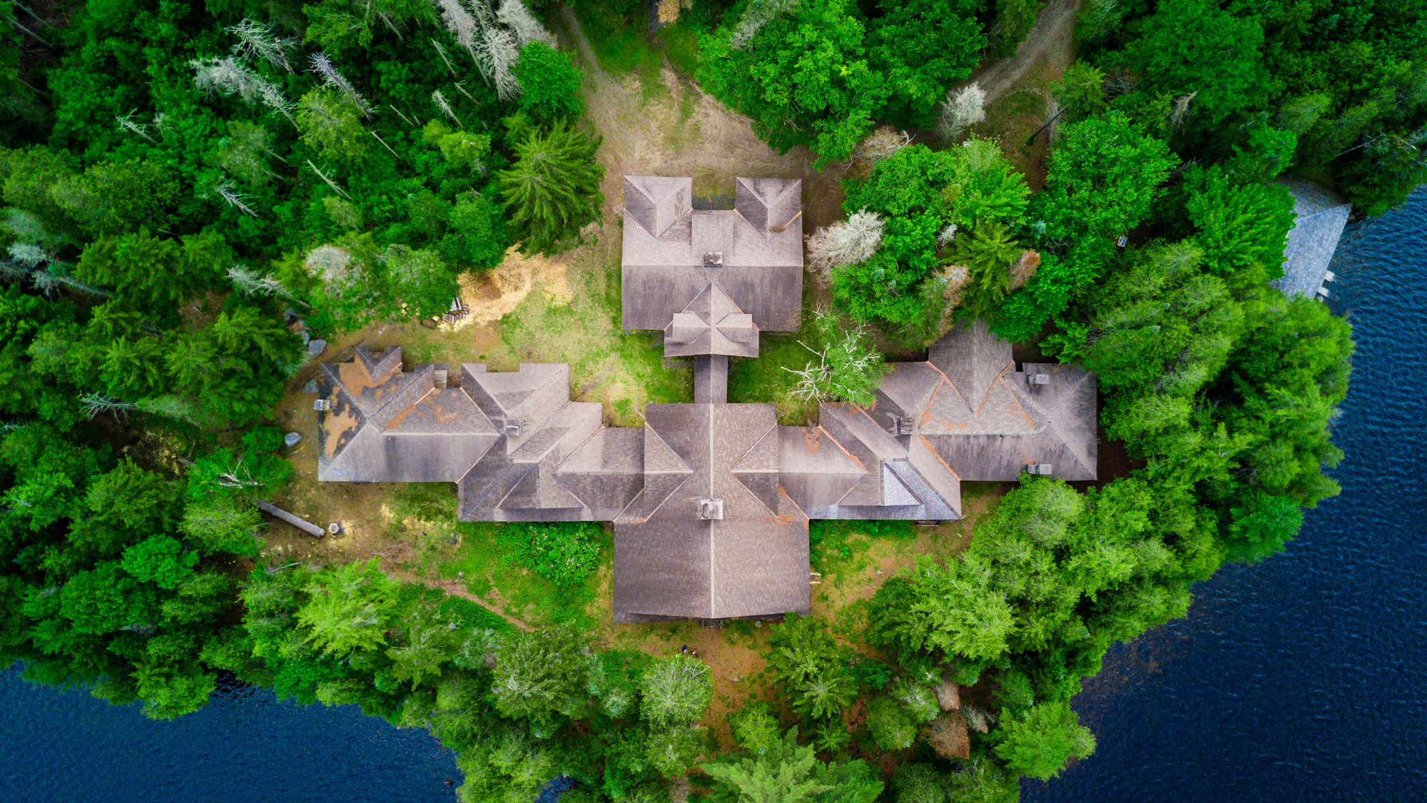 Great Camp Santanoni in the summer.