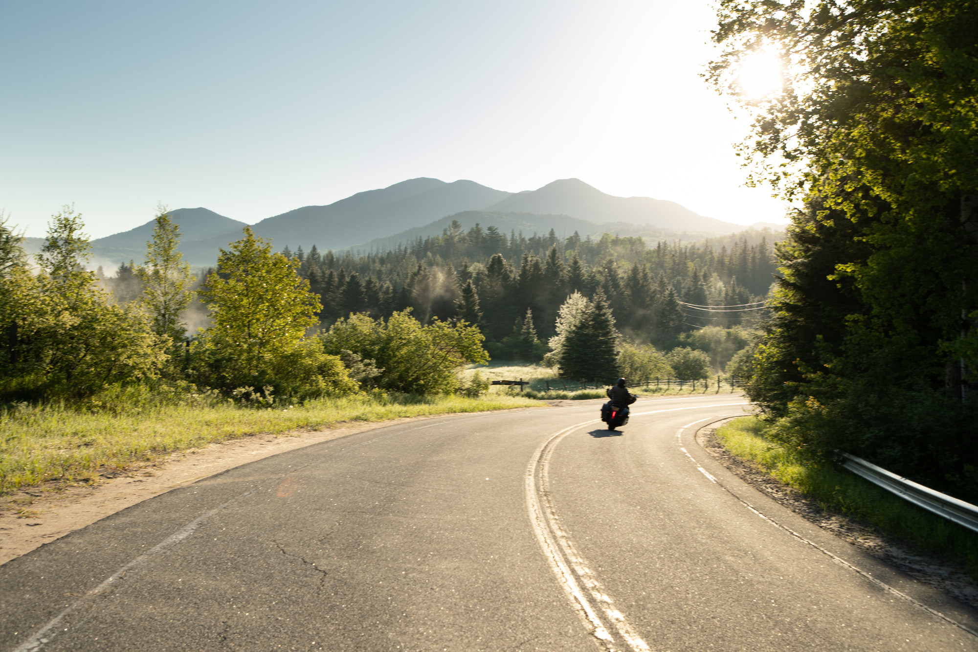 Motorcycling in the Adirondacks.