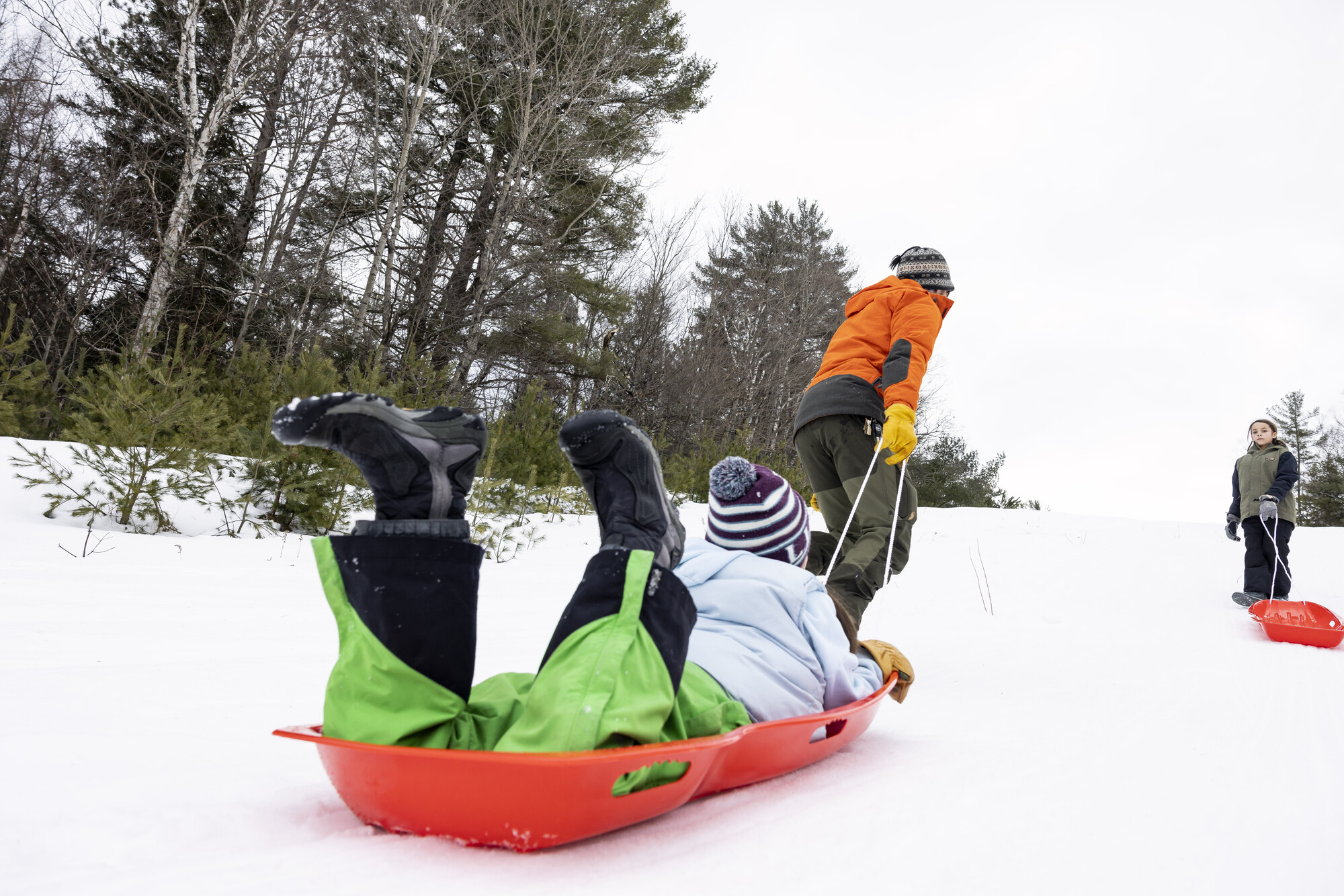 Sledding in Hamilton County.