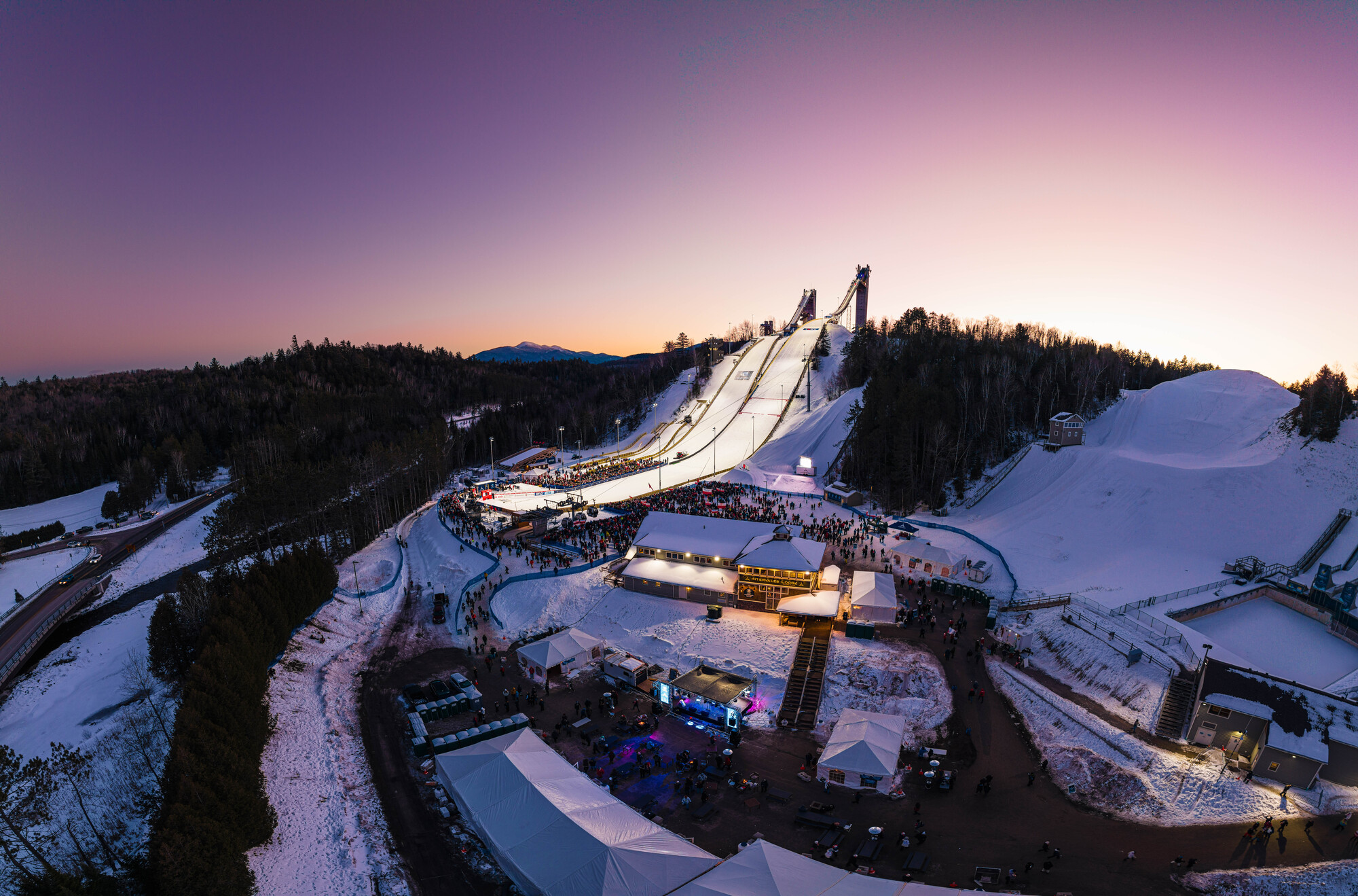 The Ski Jumps in the winter.