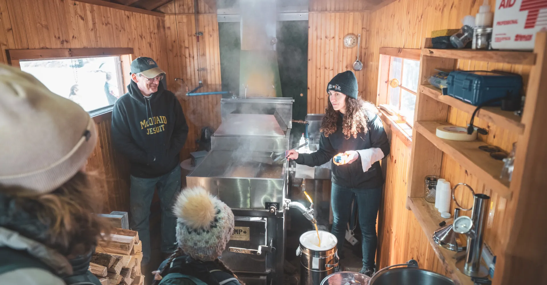 A maple sugaring shack event