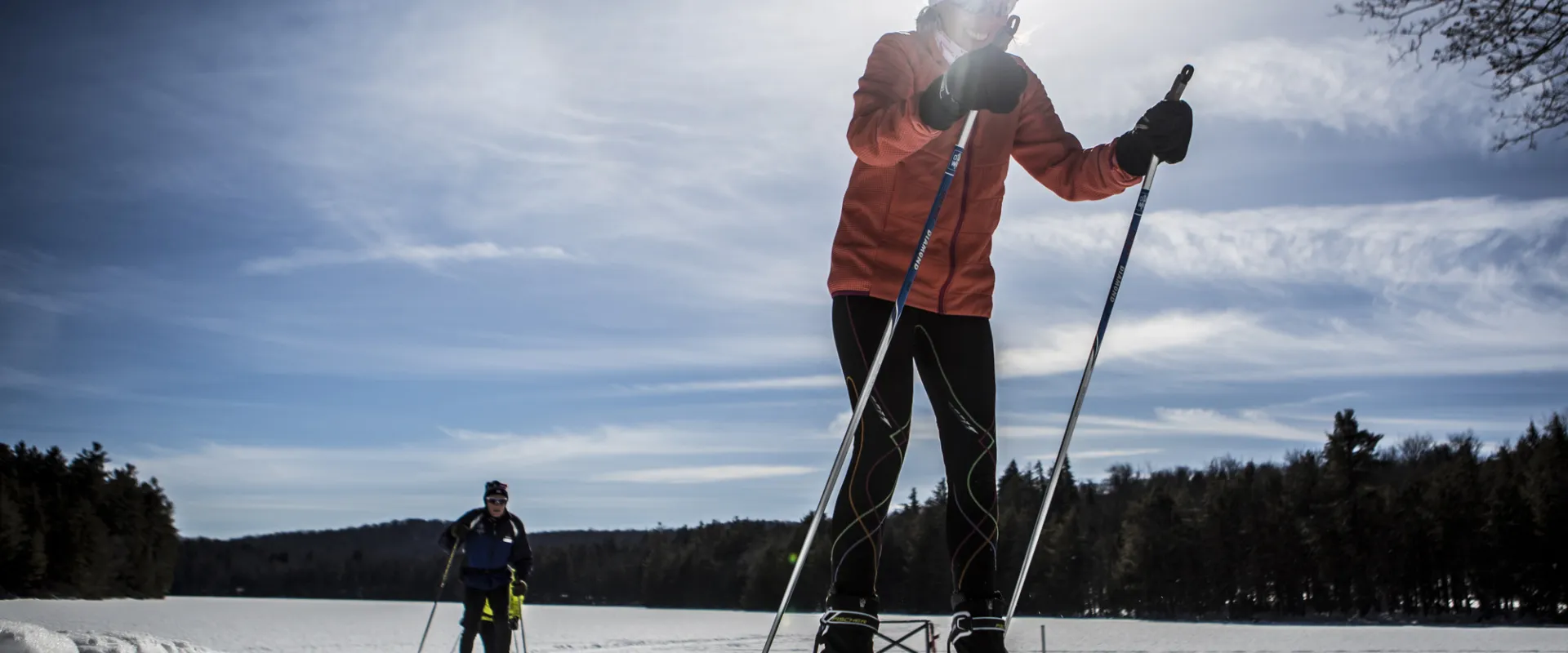 Cross-country skiing in Benson.