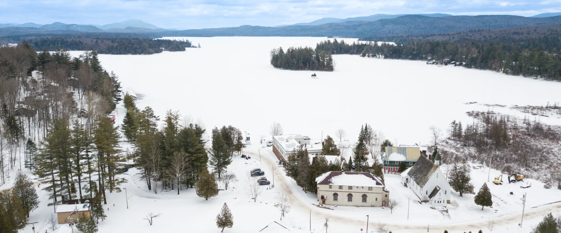 Winter in Raquette Lake.