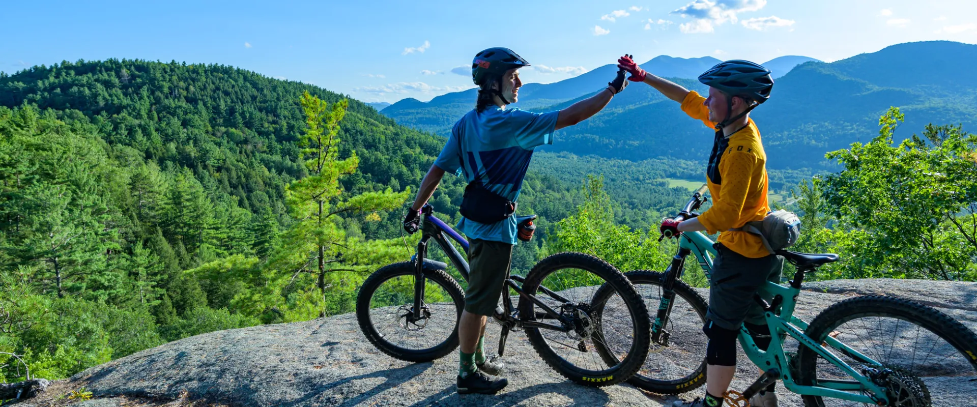 Mountain biking on Otis Mountain.