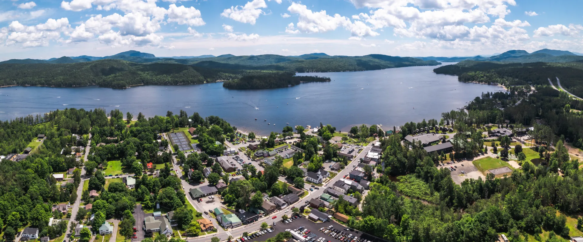 Schroon Lake in the summer