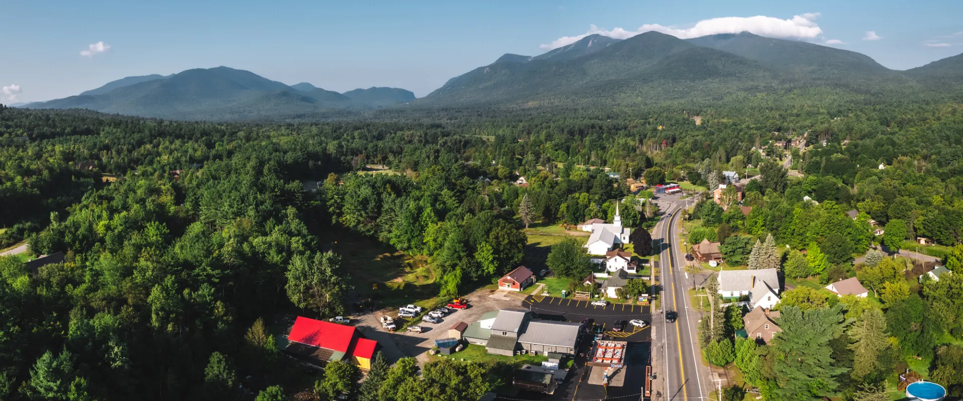 Aerial view of Wilmington in the summer