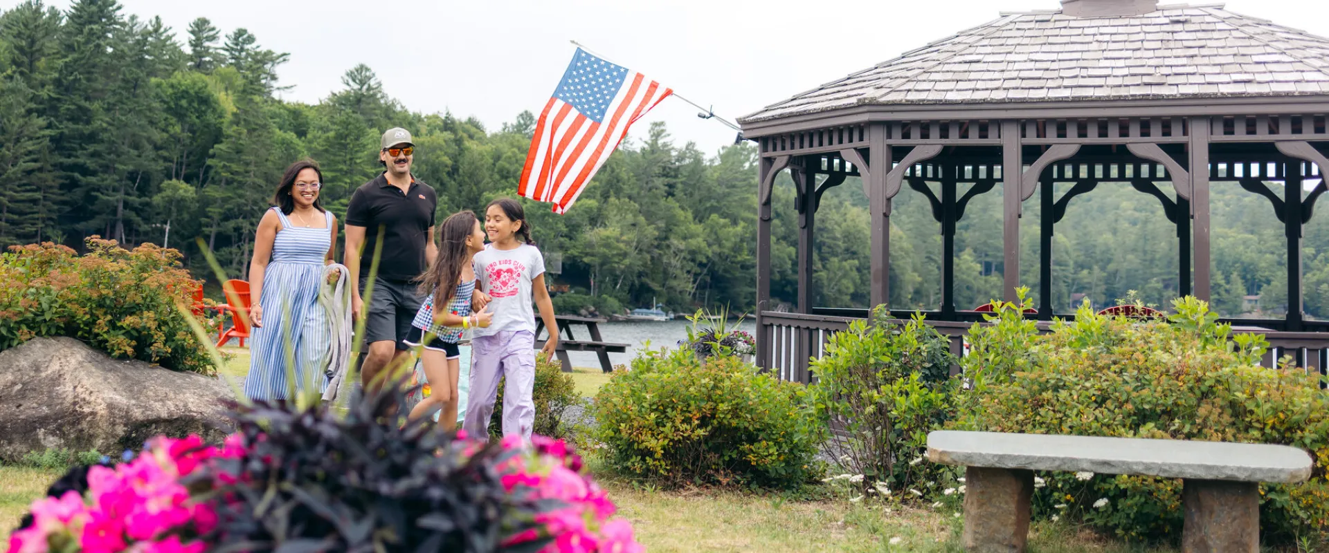 A family at a park