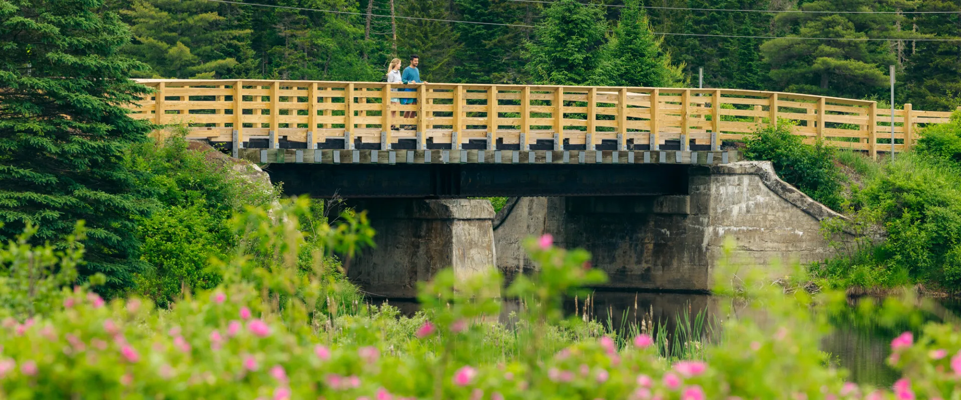 Walking the Adirondack Rail Trail.