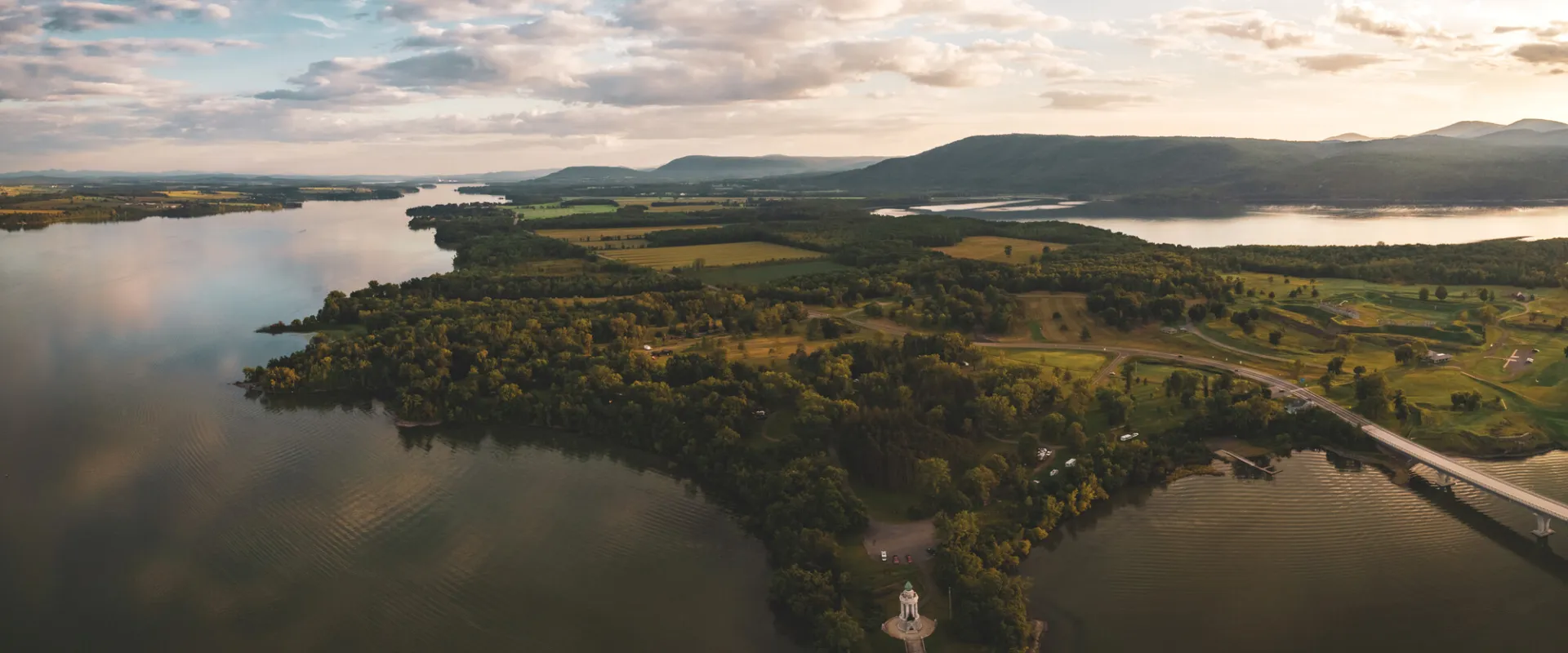 Lake Champlain at sunset.