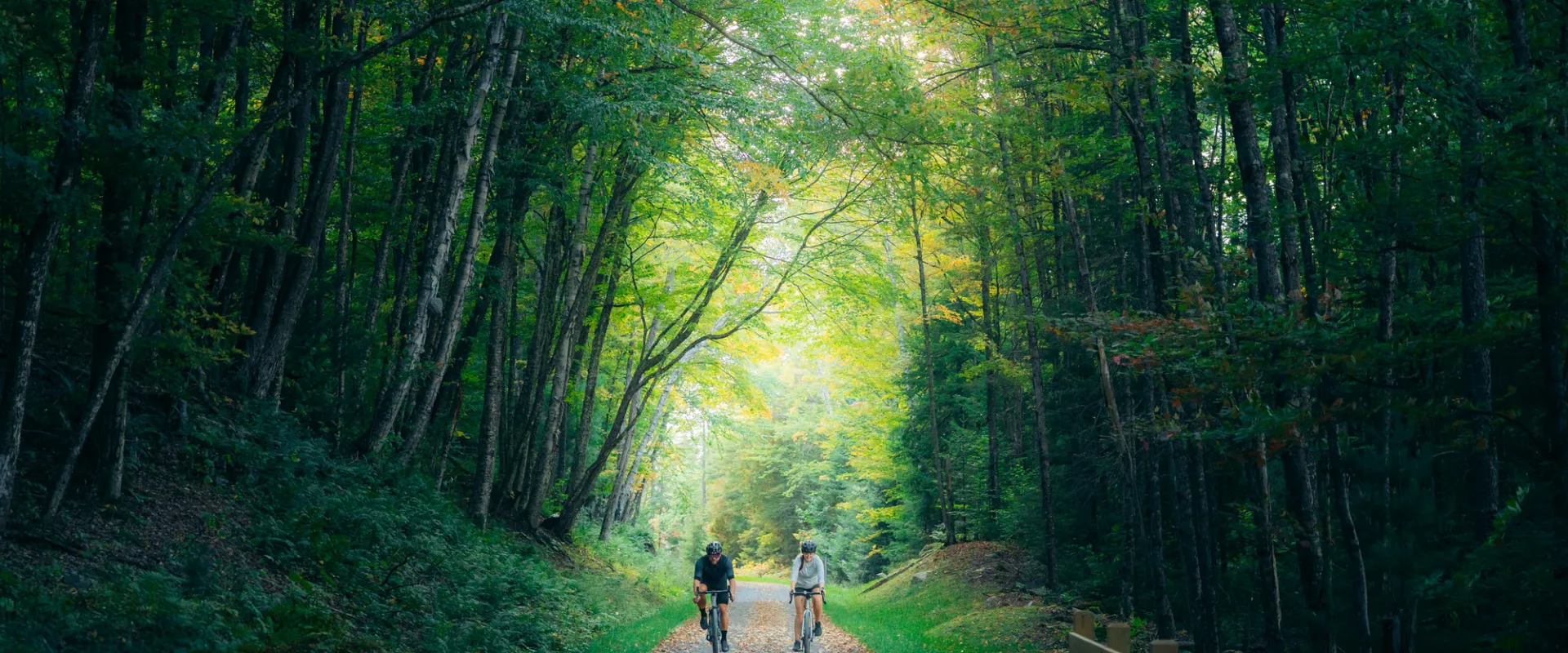 Riding bikes on the Rail Trail.