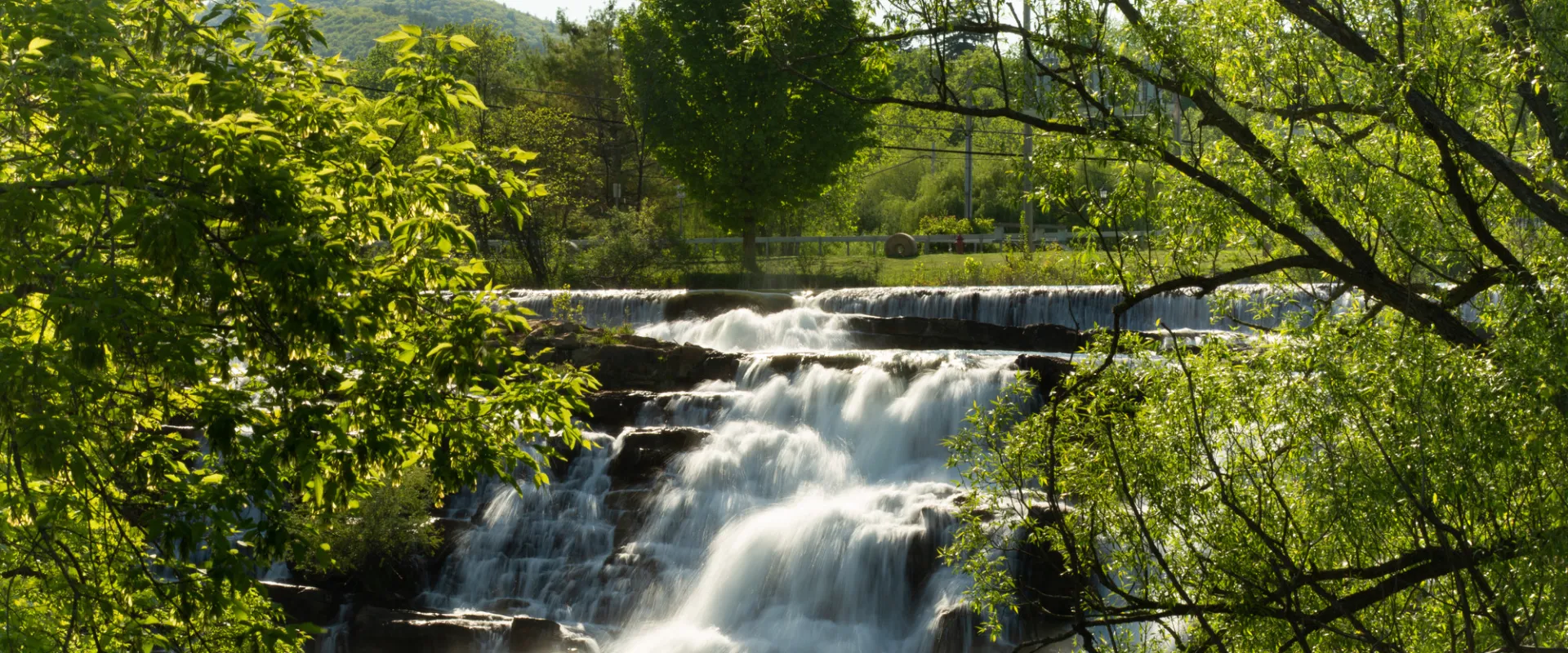 A waterfall in the town of Ticonderoga.