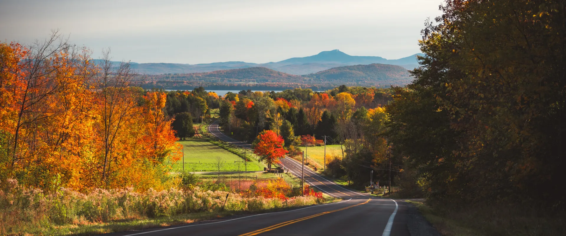 A fall drive in the Lake Champlain Region.