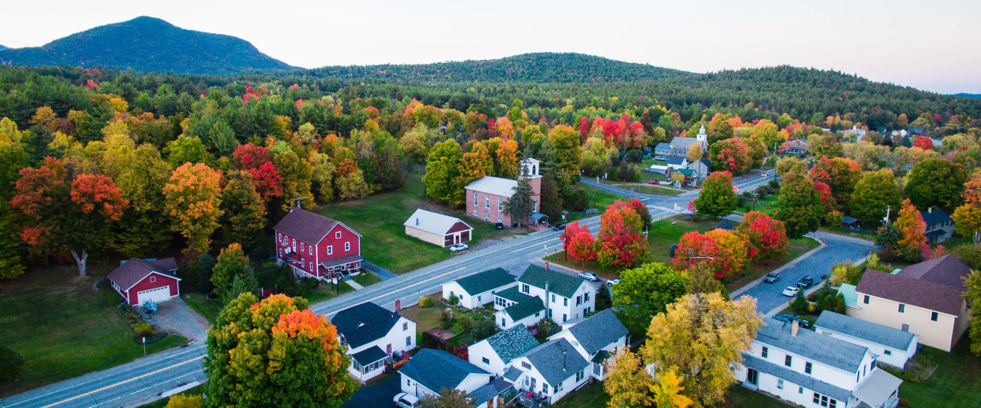 A fall town in the Adiorndacks.