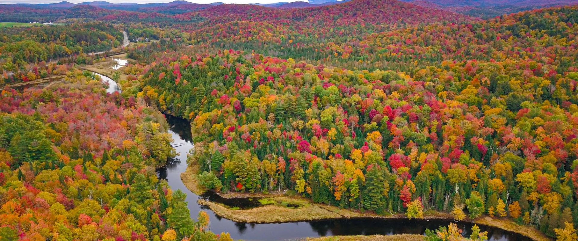 Fall foliage views in the Adirondacks.