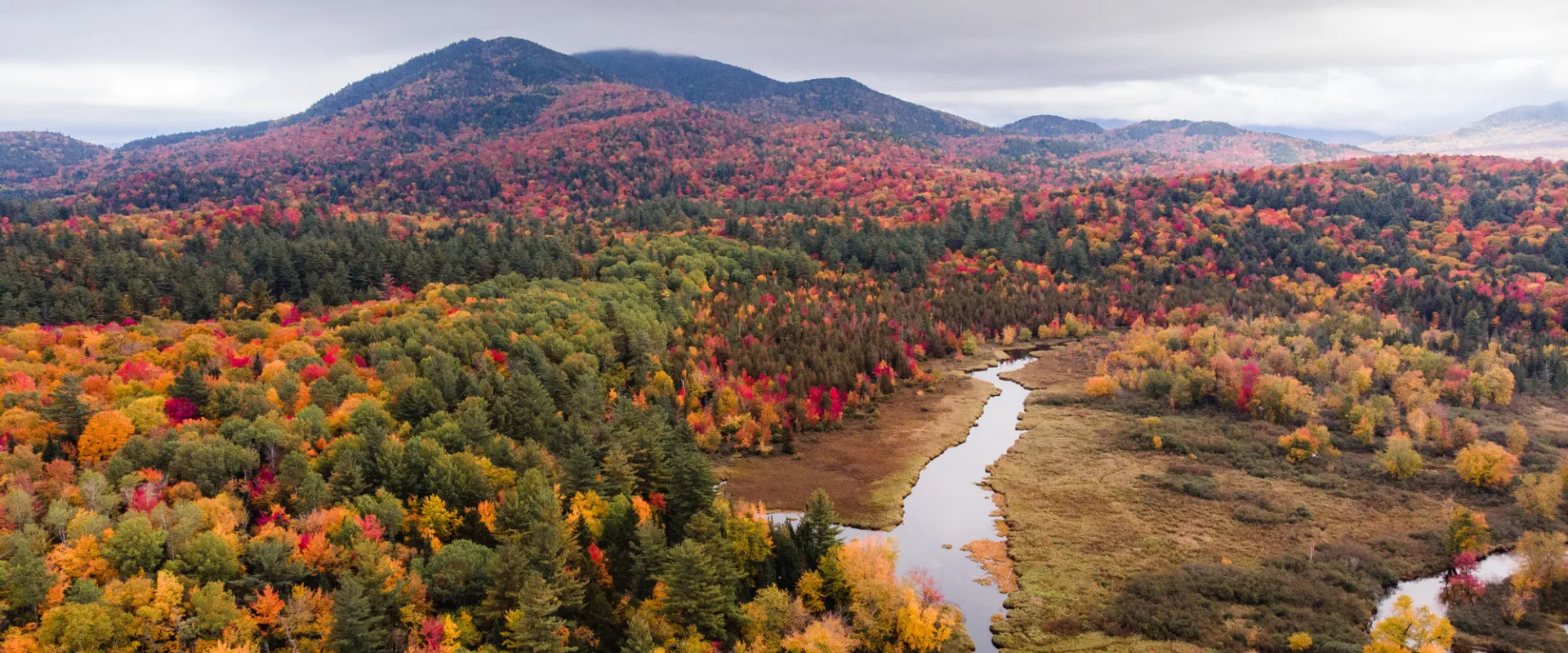Fall foliage views in the Adirondacks.