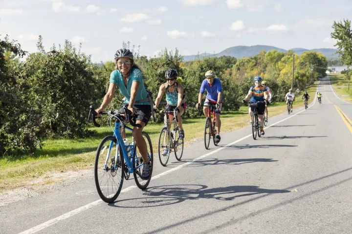Photo of bikers on a road