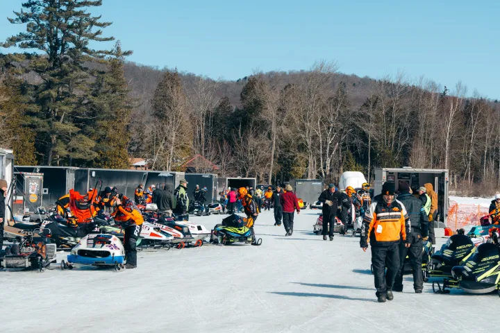 A snowmobiling event