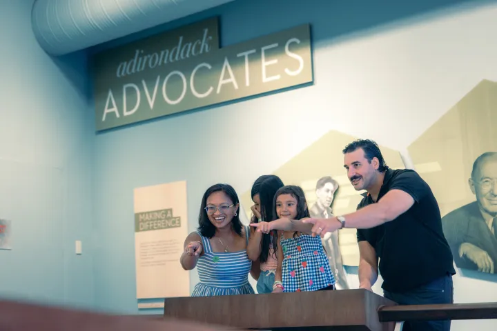 People at a museum exhibit