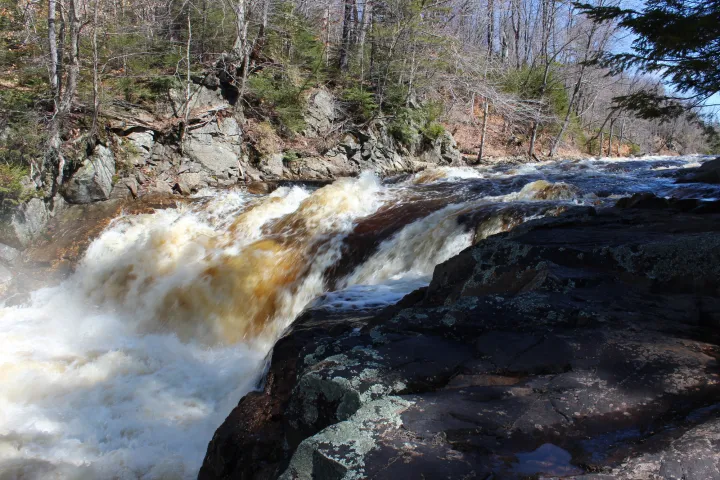 A huge waterfall in the forest