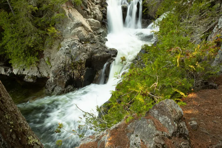 A multi-tiered waterfall