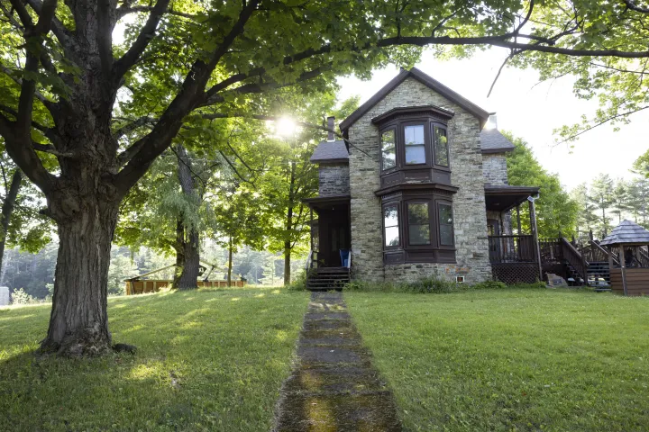 A stone building that houses an Underground Railroad museum