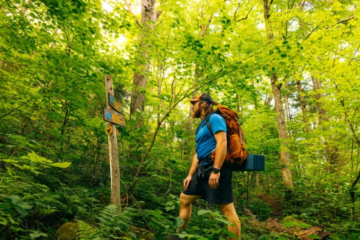 A backpacker on the NPT