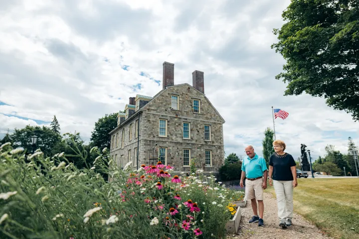 A couple at a historic site