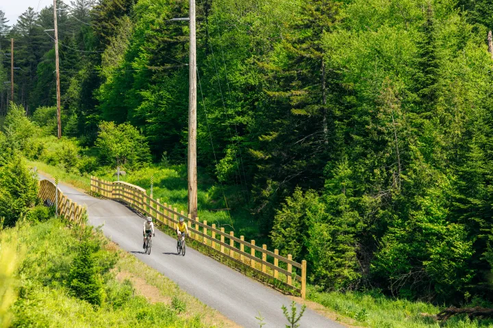 Summer biking on the Rail Trail.