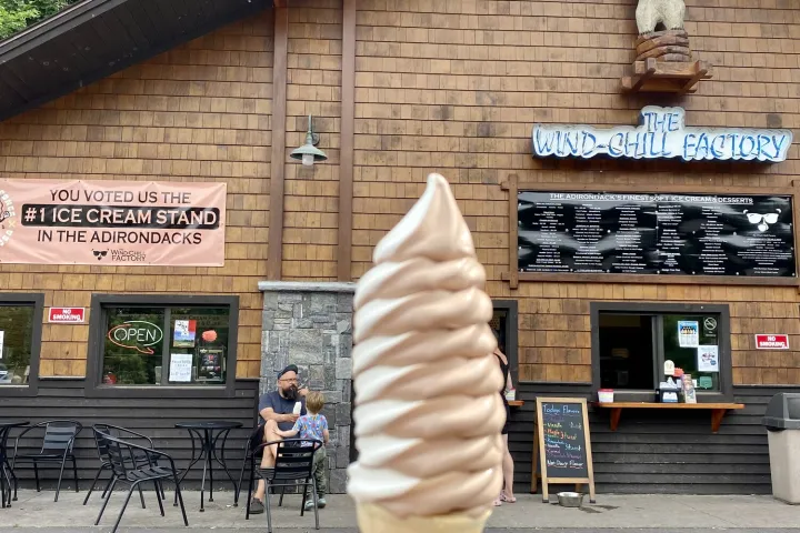 A soft serve twisted cone.