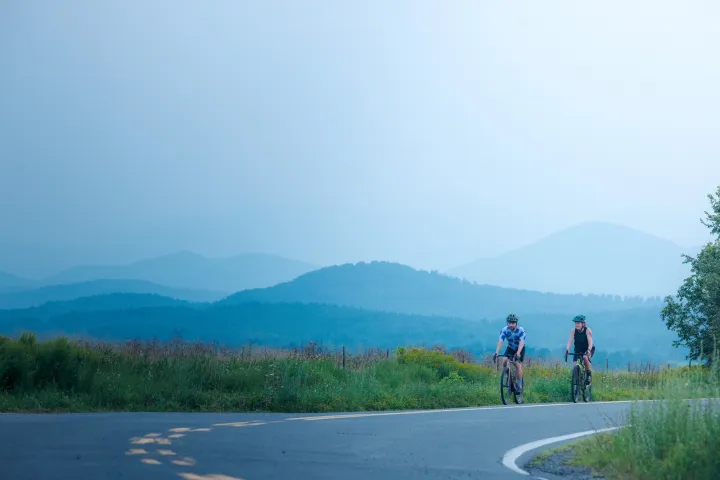 Biking in the Adirondacks.