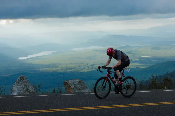 Cycling in the Adirondacks.