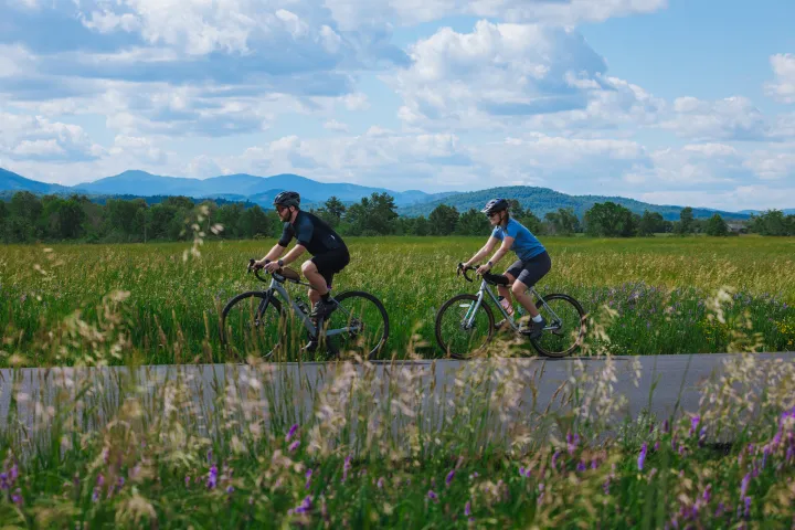 Biking in the Adirondacks.