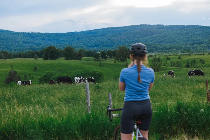 Biking in the Lake Champlain Region.