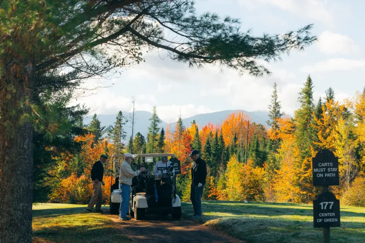Golfing in the fall.
