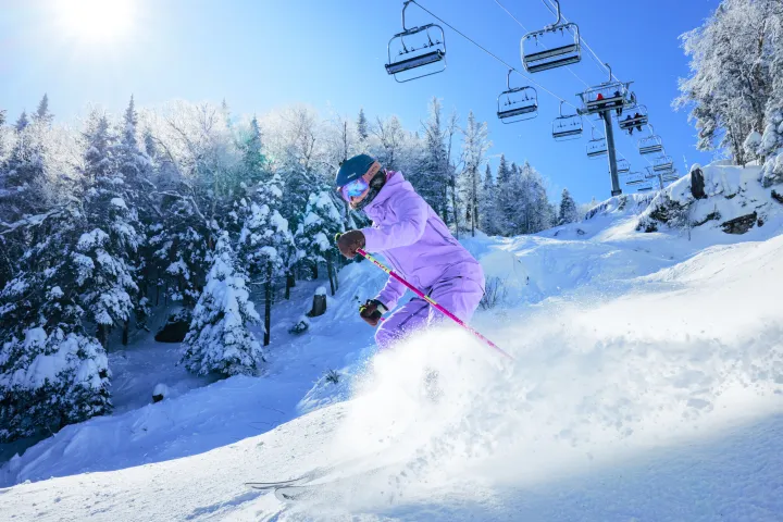 Downhill skiing in the Adirondacks.