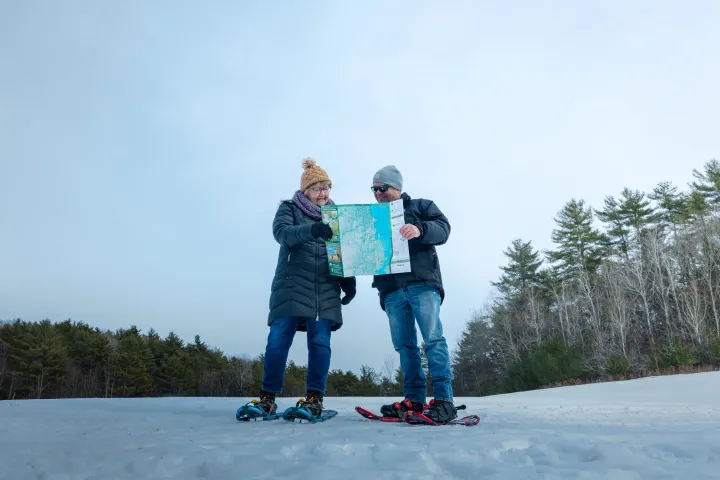 Snowshoeing in the Adirondacks.