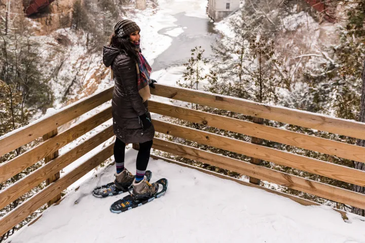 Snowshoeing in the Adirondacks.