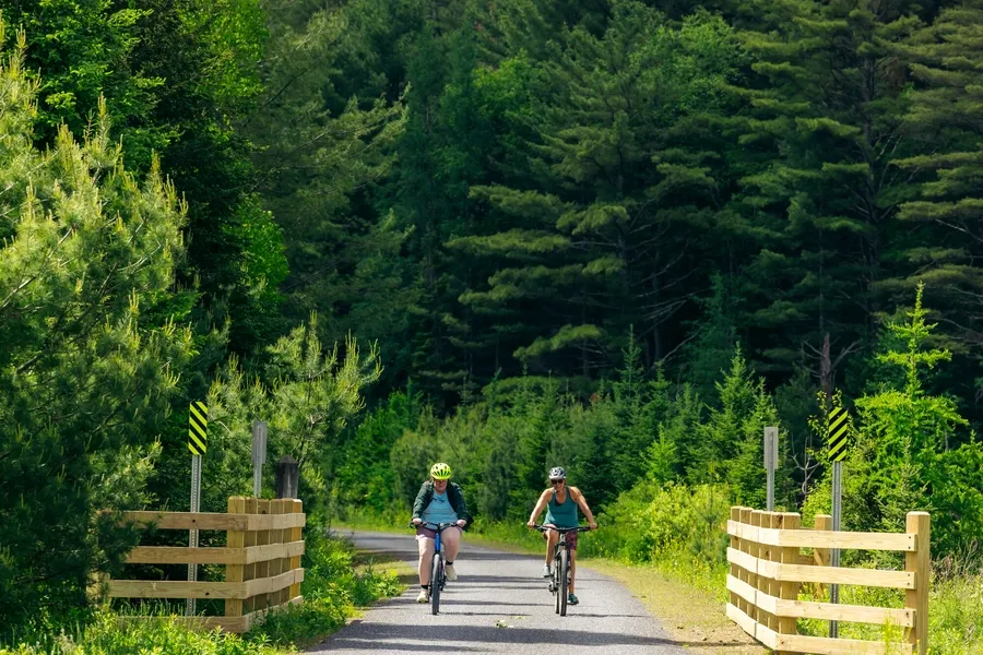 Rail trail cycling