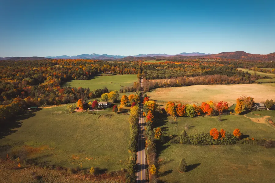 Fall farmlands in the Champlain Valley