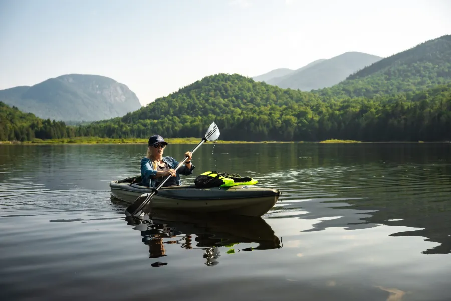 A paddler on Henderson Lake.